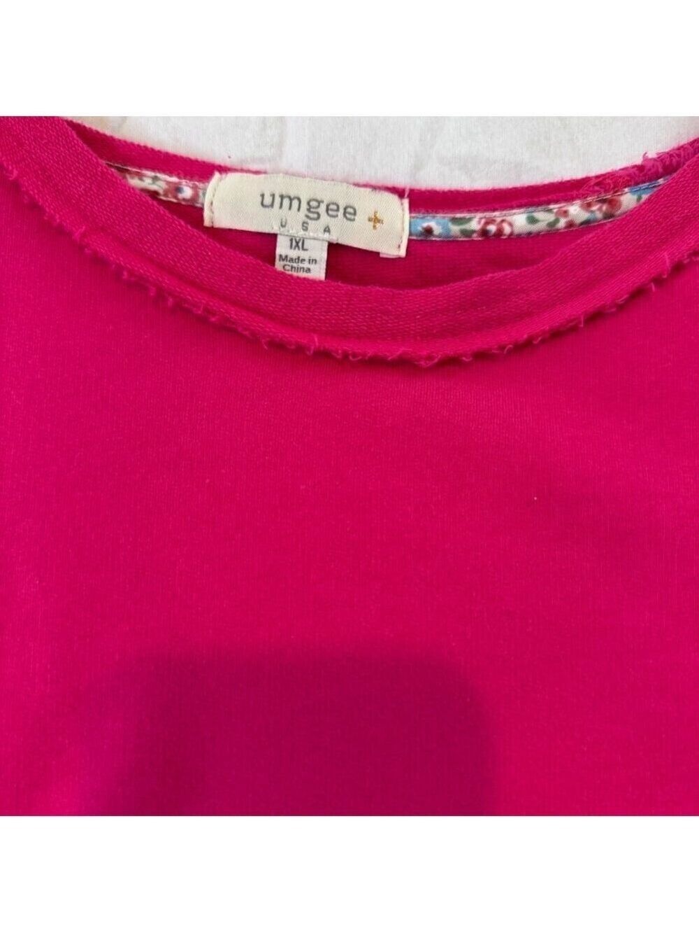 Umgee Oversized 1XL Tunic Top Hot Pink Cotton Flowy Plus Size Top Casual Office - Picture 15 of 16